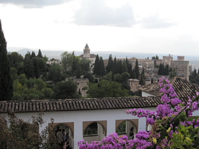 view of alhambra from  generalife